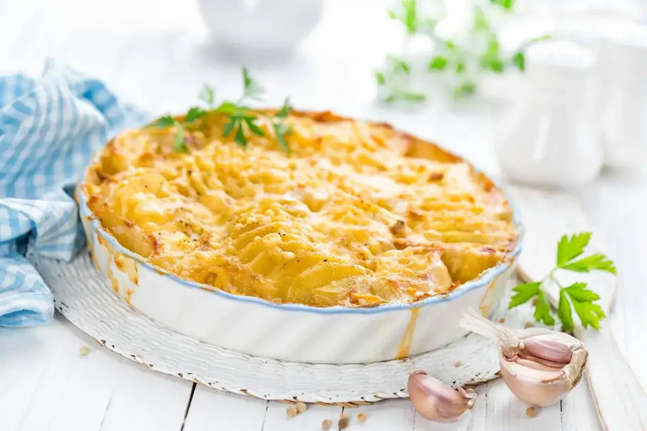 Kretanische Kartoffeln als Auflauf - so werden sie cremig