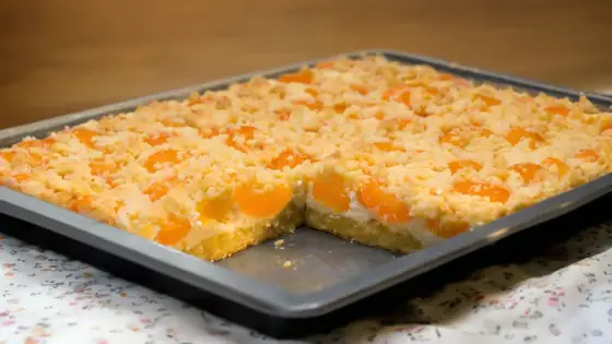 Quark-Streuselkuchen mit cremiger Füllung - einfaches Rezept