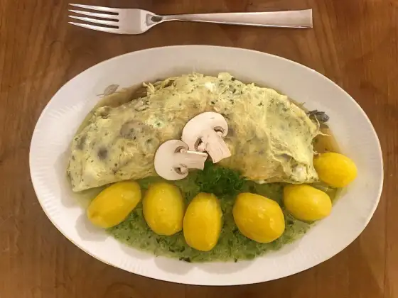 Champignon-Rezepte mit Kartoffeln und Ei, die leicht gelingen